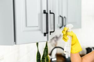 clean and maintain wooden kitchen cabinets