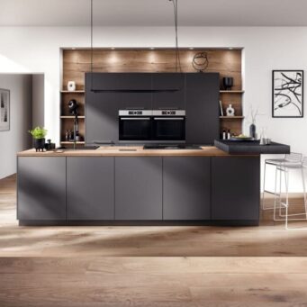 PKC-0047-Brilliant open kitchen cabinet in Black-Parlun (3)