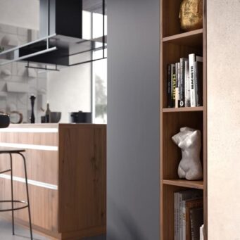 PKC-0083-Special open kitchen cabinet in graphite and walnut-Parlun (4)
