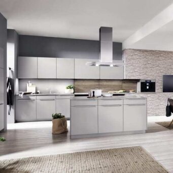 Light grey kitchen cabinets