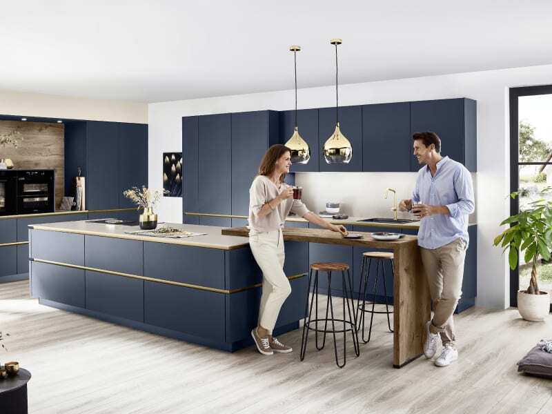 PKC-0112- Luxury Island kitchen cabinet in fjord blue-Parlun (2)