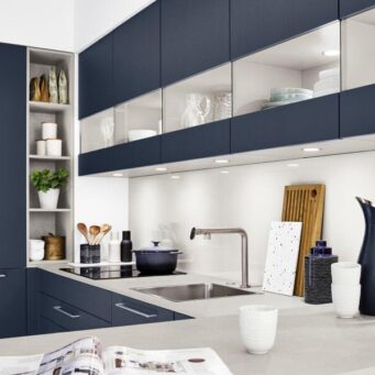 PKC-0117-Modern and Minimalist Fjord blue underground kitchen cabinet -Parlun (3)