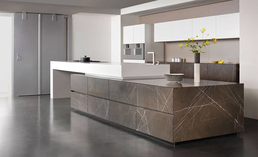Stone kitchen cabinets design
