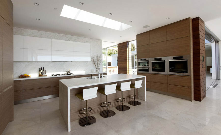 open kitchen with an island