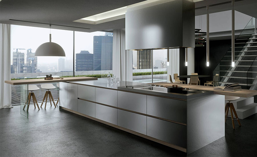stainless steel kitchen cabinets design