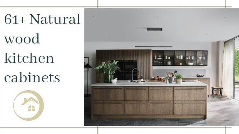 Natural wood kitchen cabinets design ideas