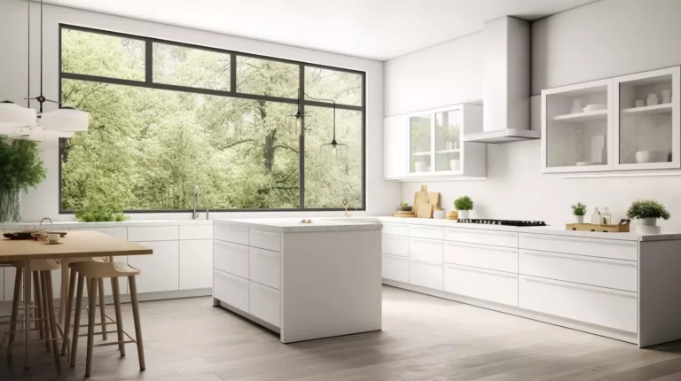 Modern Minimalism: White Flat Panel Kitchen Cabinets-3