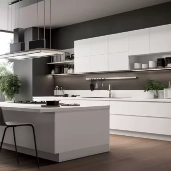 Minimalist Marvel: White Handleless Cabinets for Contemporary Kitchens