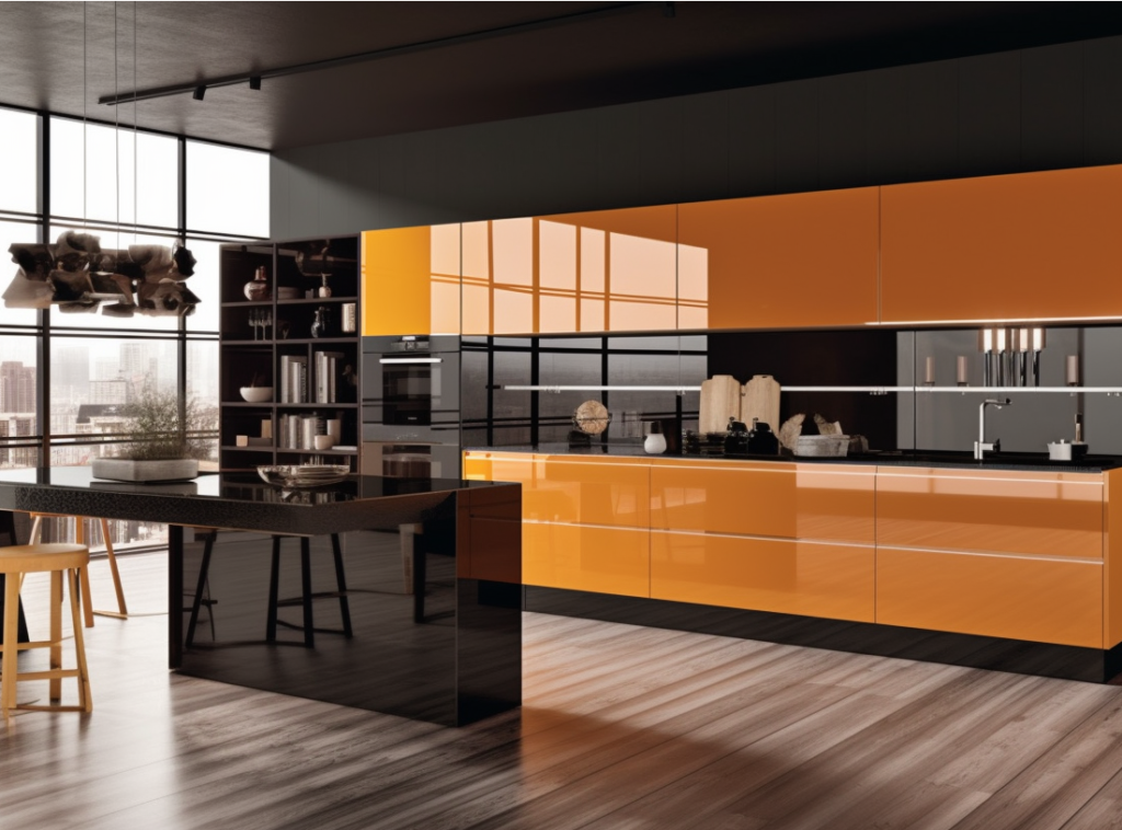 The Future of High Gloss: Handleless Kitchen Cabinets with a Shimmering Touch