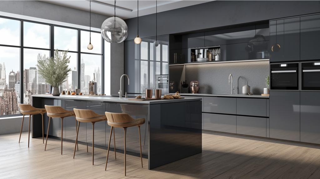 Luxury Redefined European Style Modern High Gloss Kitchen Cabinets (2)