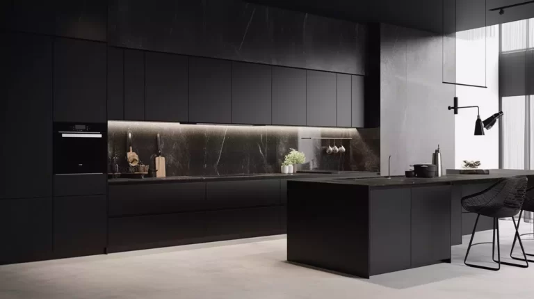 Modern Luxury: Black Matt Kitchen Cabinets