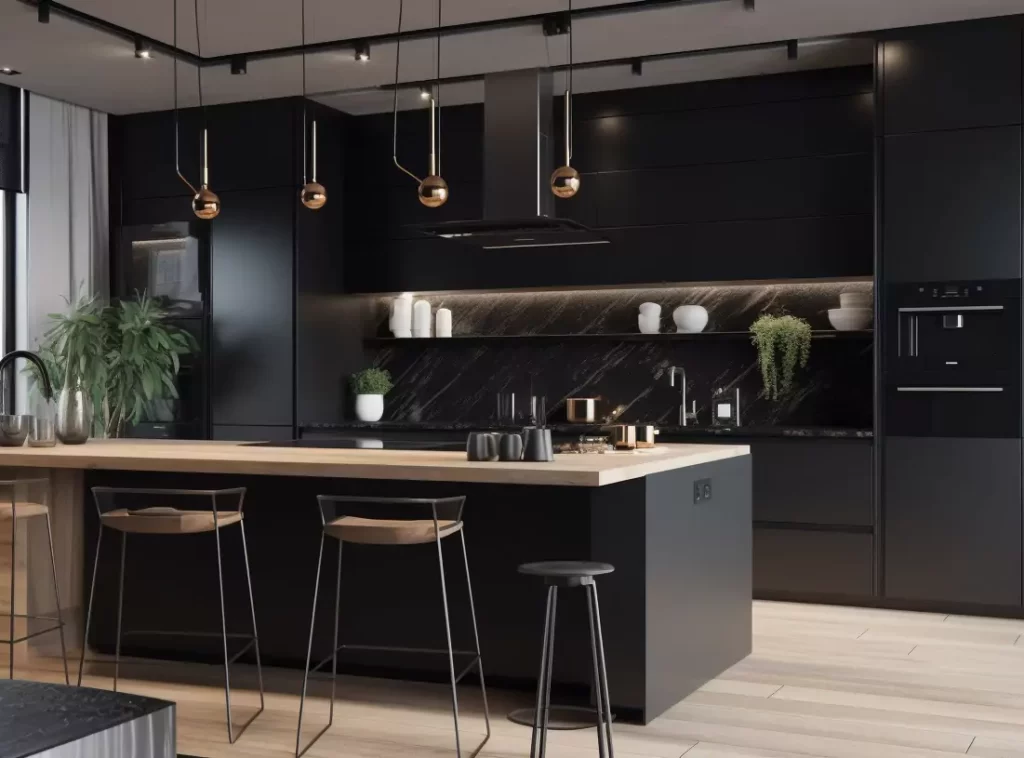 Matte Black Kitchen Cabinets: Sleek Modern Design for Timeless Elegance