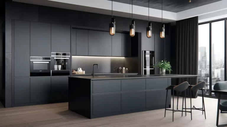 Dramatic Allure: Matte Black Cabinets for Your Kitchen