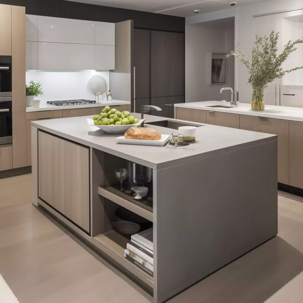 Lacquer Your Kitchen Island Grey