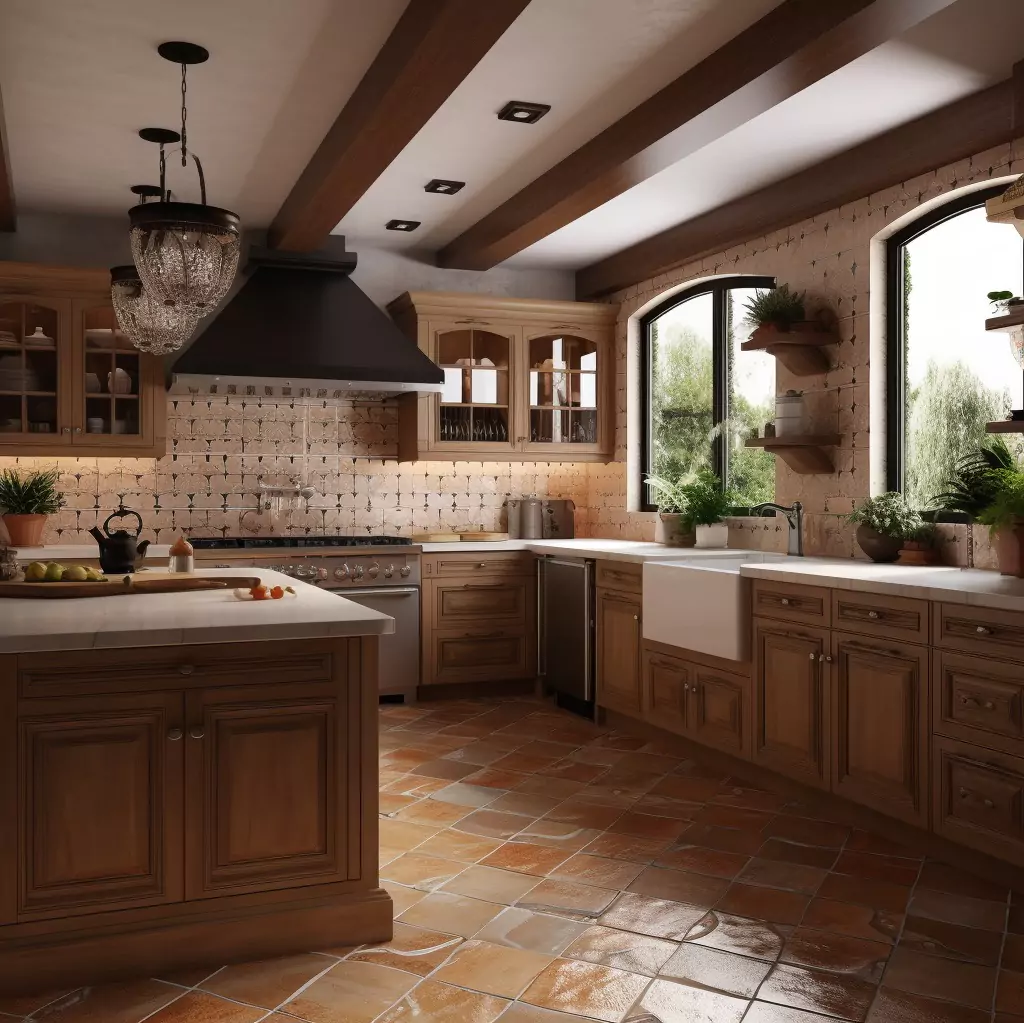 An Entertainer’s Kitchen Featuring Carrara Honed Marble Island and Fuel 8-Burner Gas Range