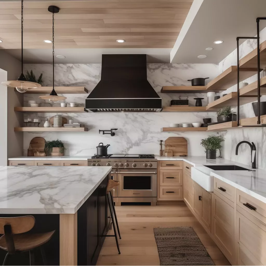 24+ Modern Open Shelves Kitchen Design Ideas & Tips (2024)