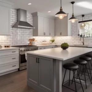 Light Grey Kitchen Cabinets (2026): Design Ideas, Trends & Expert Guide Utilize Light Fixtures To Make The Light Grey Cabinets Glow