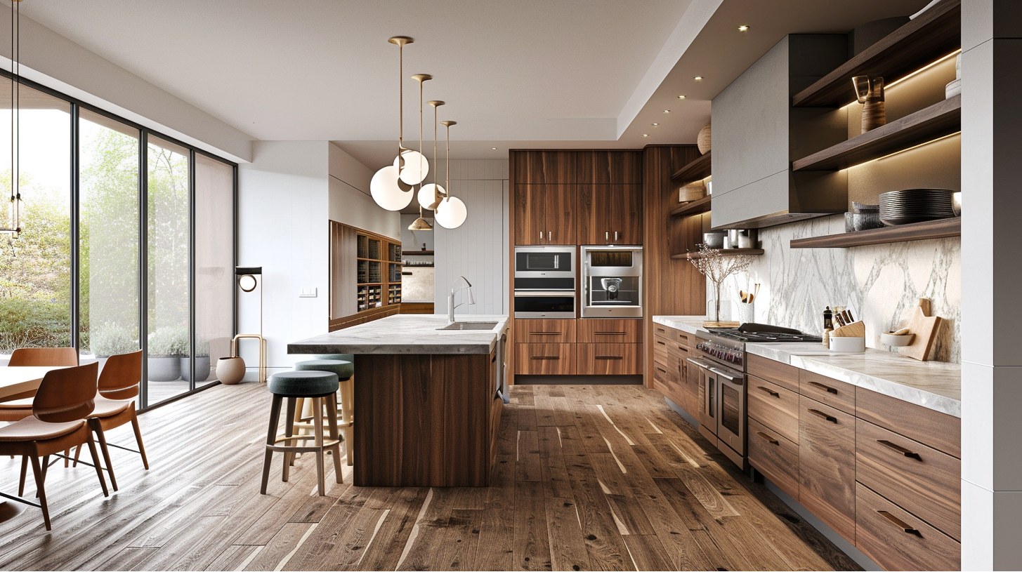 Bold Wood Slab Kitchen Cabinetry