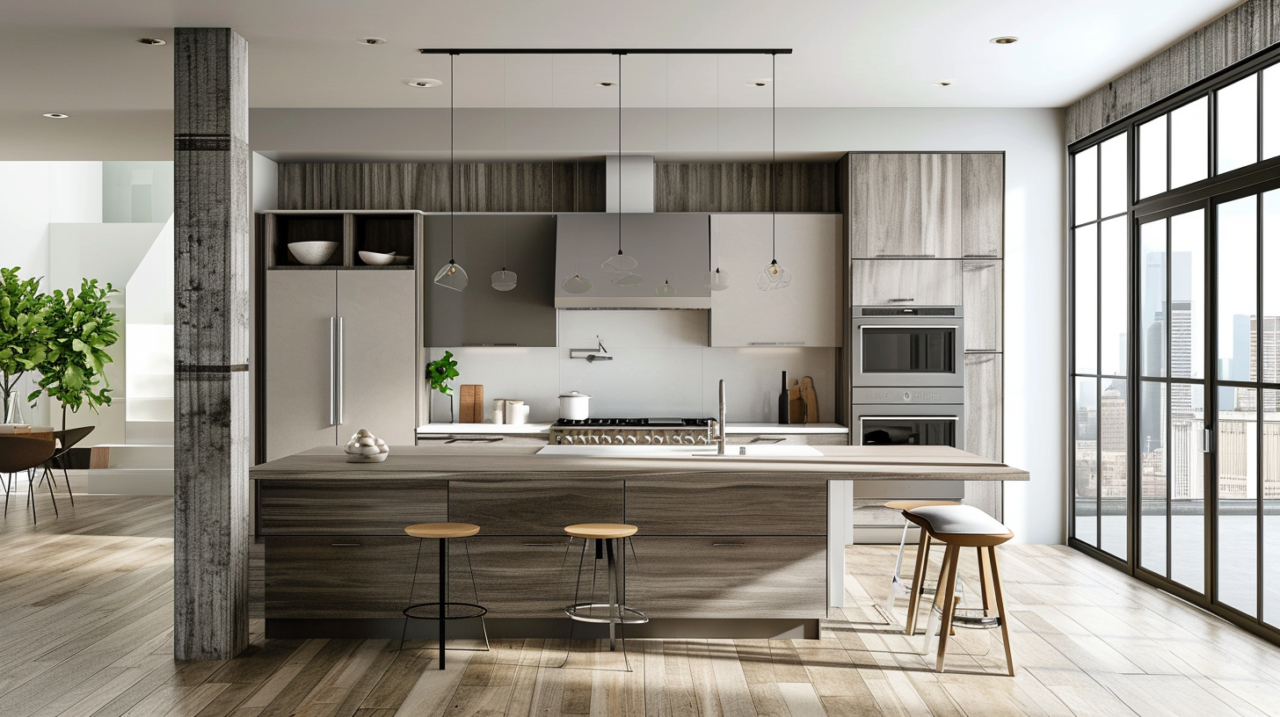 Choose A Wood Grain Finish For Frameless Kitchen Cabinets