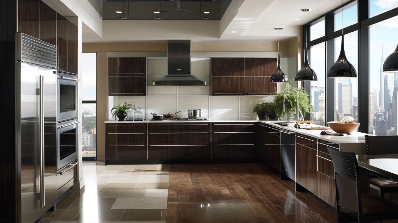 Modern Brown Cabinetry In Urban Living