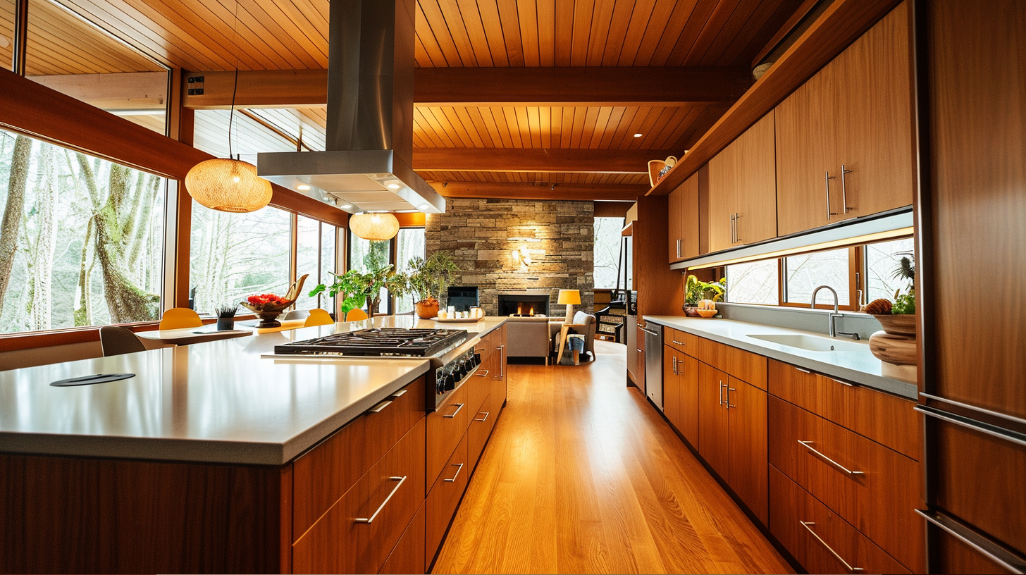 Golden Elegance And Honey Oak Wood Kitchen Cabinets Golden Elegance And Honey Oak Wood Kitchen Cabinets