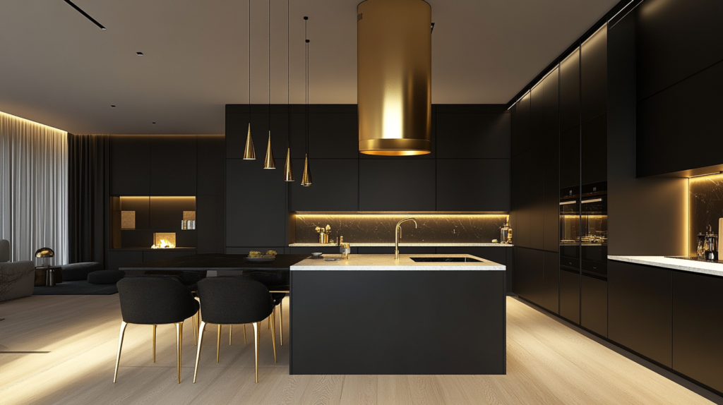 (2025) 36+ Black and Gold kitchen Ideas and Tips - Parlun