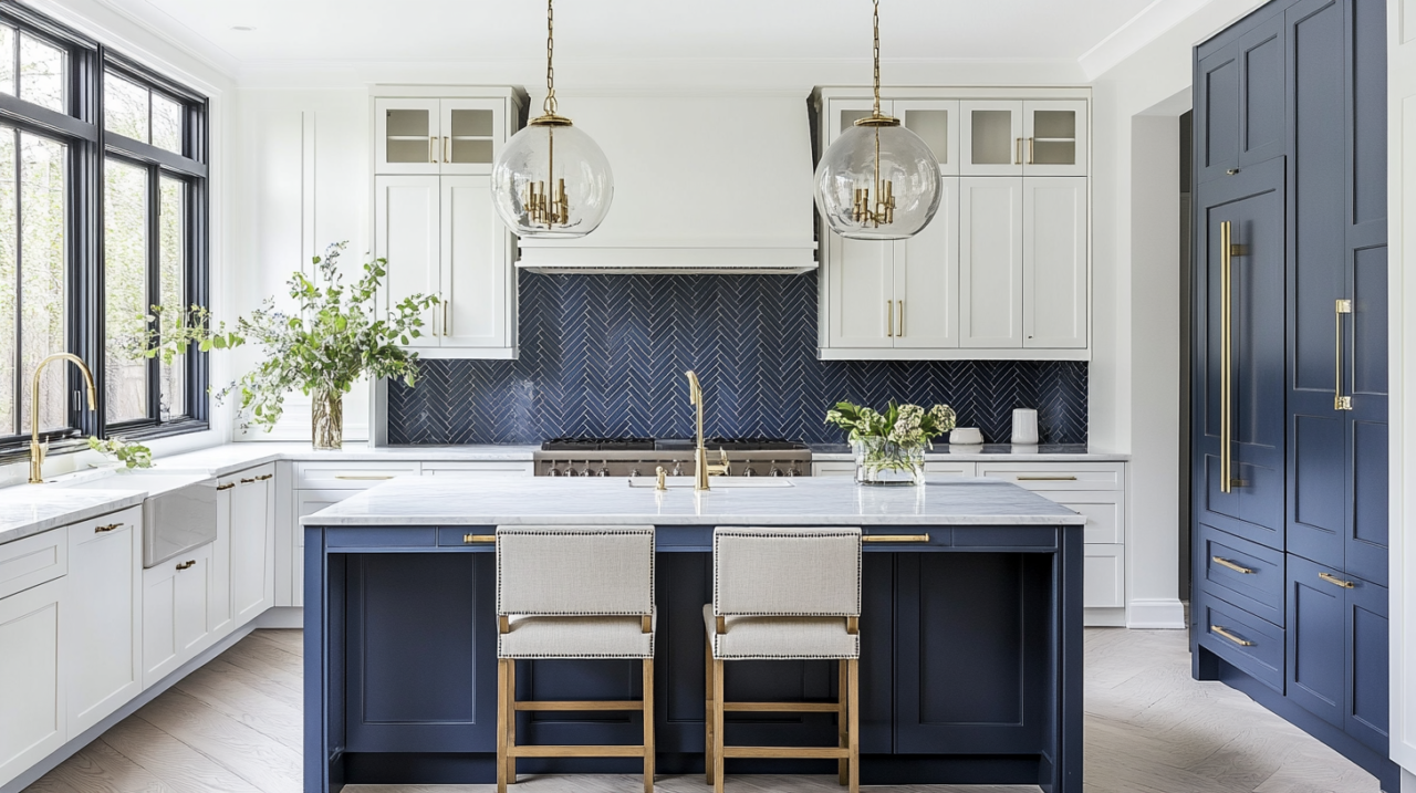 (2025) 20+ navy blue kitchen backsplash ideas and tips