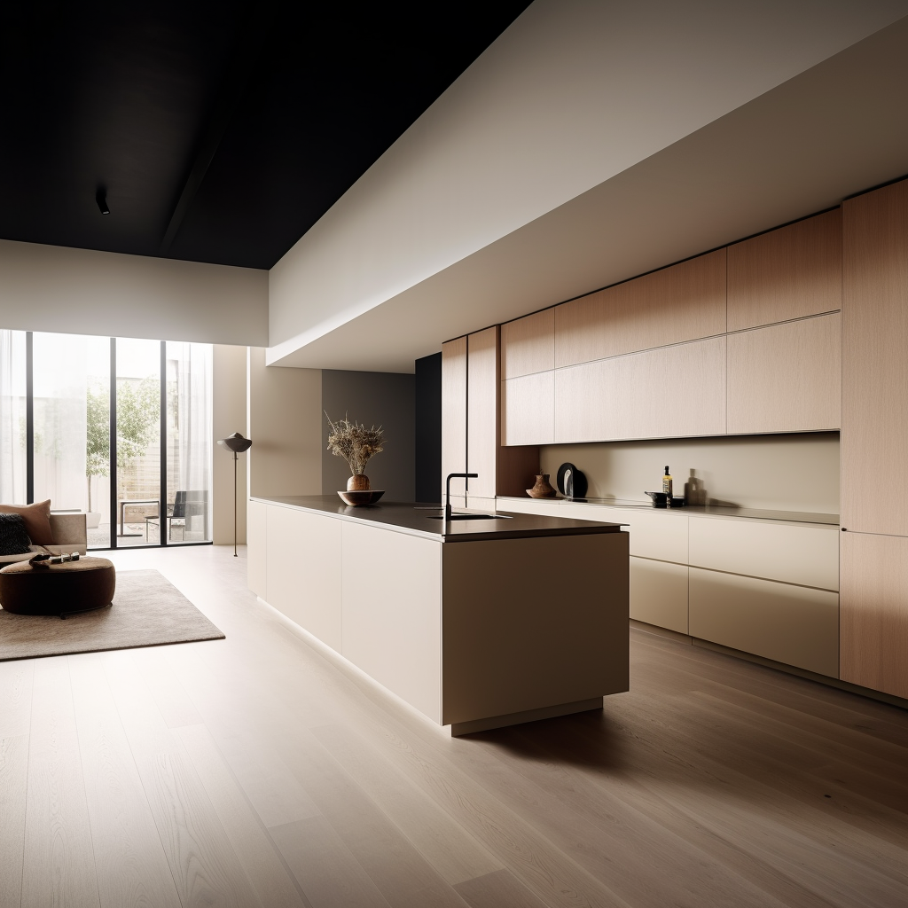 simple design modern wood kitchen cabinet