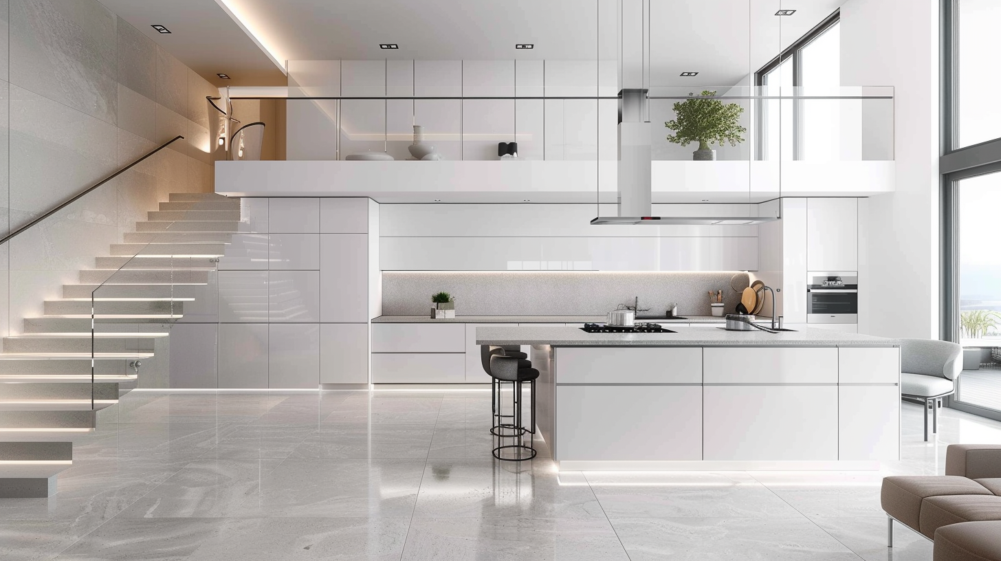 Open-Plan Bespoke Kitchen Cabinets