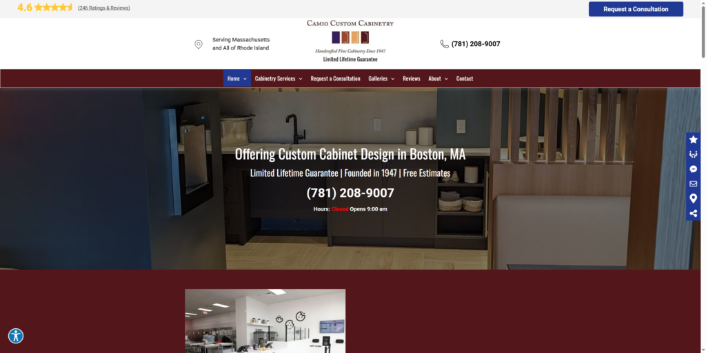 Camio Custom Cabinetry in Massachusetts