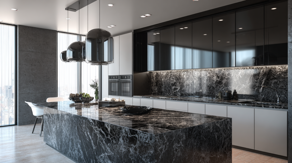 What Color Cabinets with Black Granite Countertops? 6 Designer-Picked Pairings for 2026 modern white minimalist kitchen cabinets with Black Granite Countertops