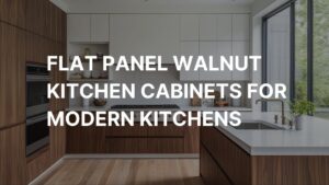 Flat Panel Walnut Kitchen Cabinets for Modern Kitchens