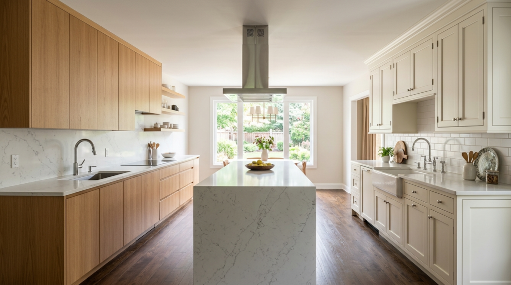 Frameless Kitchen Cabinets A comparison between frameless and framed kitchen cabinet designs