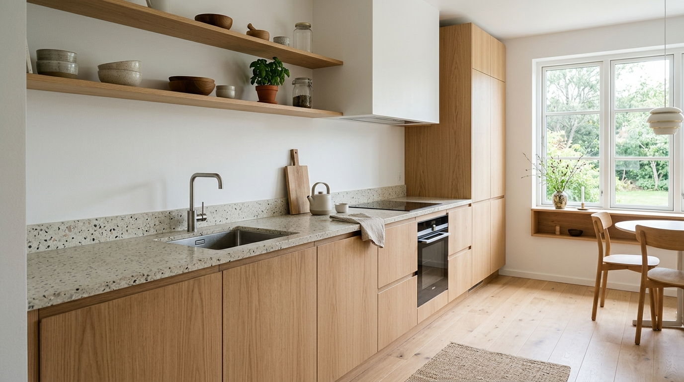 Handleless Kitchen Cabinets Scandinavian handleless kitchen cabinets with anti-finger coatings