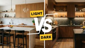 Light vs Dark Walnut Kitchen Cabinets