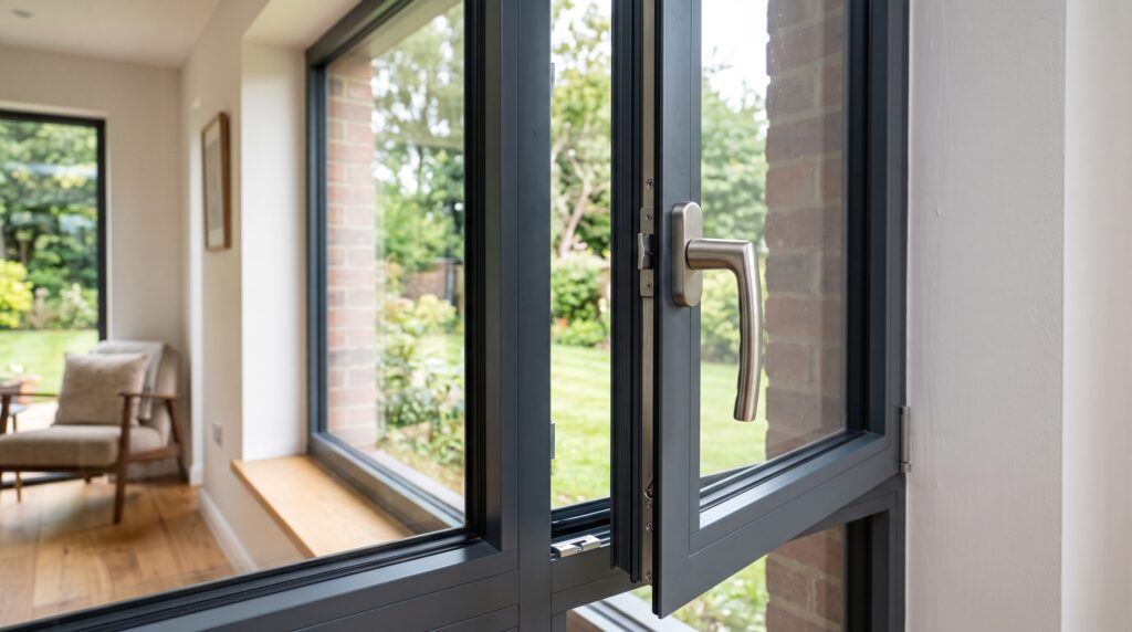 PVC vs Aluminum Windows Which Frame Is Better for Your Project Clean and well-maintained modern window frame with smooth hardware and pristine weather seals