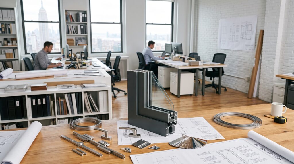 How to Buy Windows From China Complete Guide for Project Buyers Clients can review a physical custom aluminum window corner mockup and hardware sample